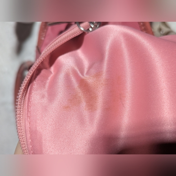 Coach Signature Floral Applique Tote Tan Pink Canvas Leather Bag - Picture 7 of 15